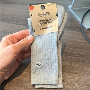 Quinn Kids Gray Merino Wool Socks